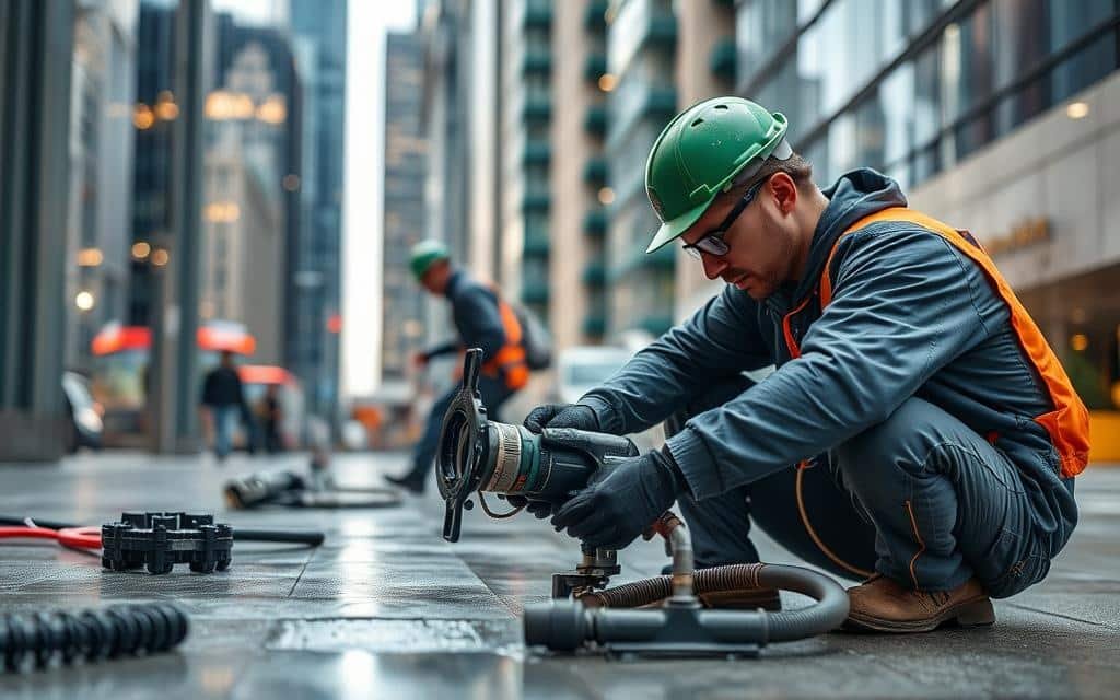 كشف تسربات المياه بالخمرة