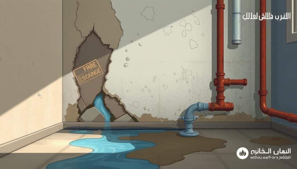 كشف تسربات المياه حي الواحة