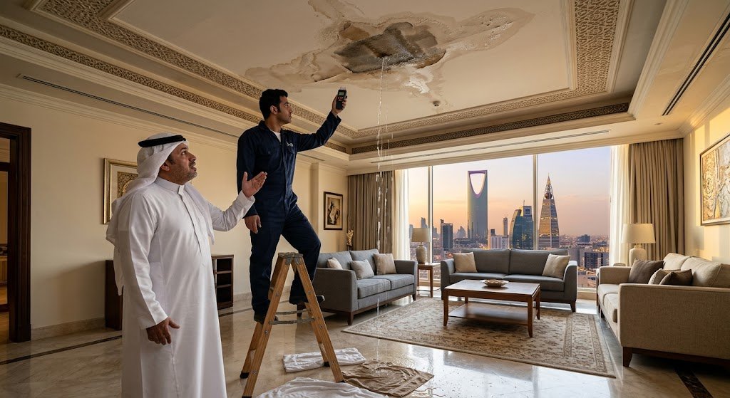 كاميرا حرارية دقيقة تُستخدم في مهام كشف تسربات المياه الأندلس بجدة لرصد مواضع الخلل داخل الأنابيب الجدارية بأمان وبدون أي أعمال تكسير للحفاظ على الديكور الداخلي